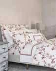 Fresia bed in scarlet side angle