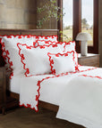 Marrakesh white/scarlet bed side angle