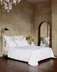 Marrakesh white/sterling bed side angle