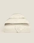 Ori Treccia beige duvet cover stack