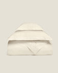 Raso Rigato duvet cover stack in beige
