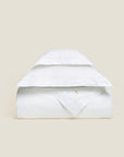 Raso Rigato duvet cove stack in white