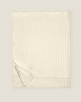 Raso Rigato duvet cover folded in beige