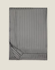 Raso Rigato duvet cover folded in charcoal