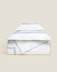 Treccia duvet cover stack white/medium blue