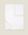 Treccia duvet cover white/beige folded