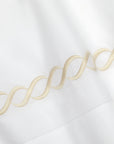 Treccia white/beige flat sheet texture