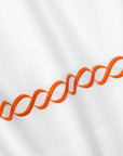 Treccia white/orange flat sheet texture