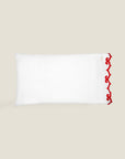 Marrkaesh pillowcase in white/scarlet