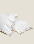 Marrakesh pillowcase pair white/sterling