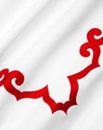 Marrakesh pique white/scarlet blanket cover texture