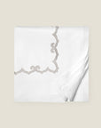 Marrakesh pique blanket cover in white/sterling