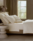 Raso Rigato bed side angle in beige