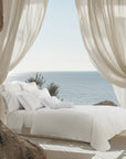 Angel Luxe side angel of full bed in white.