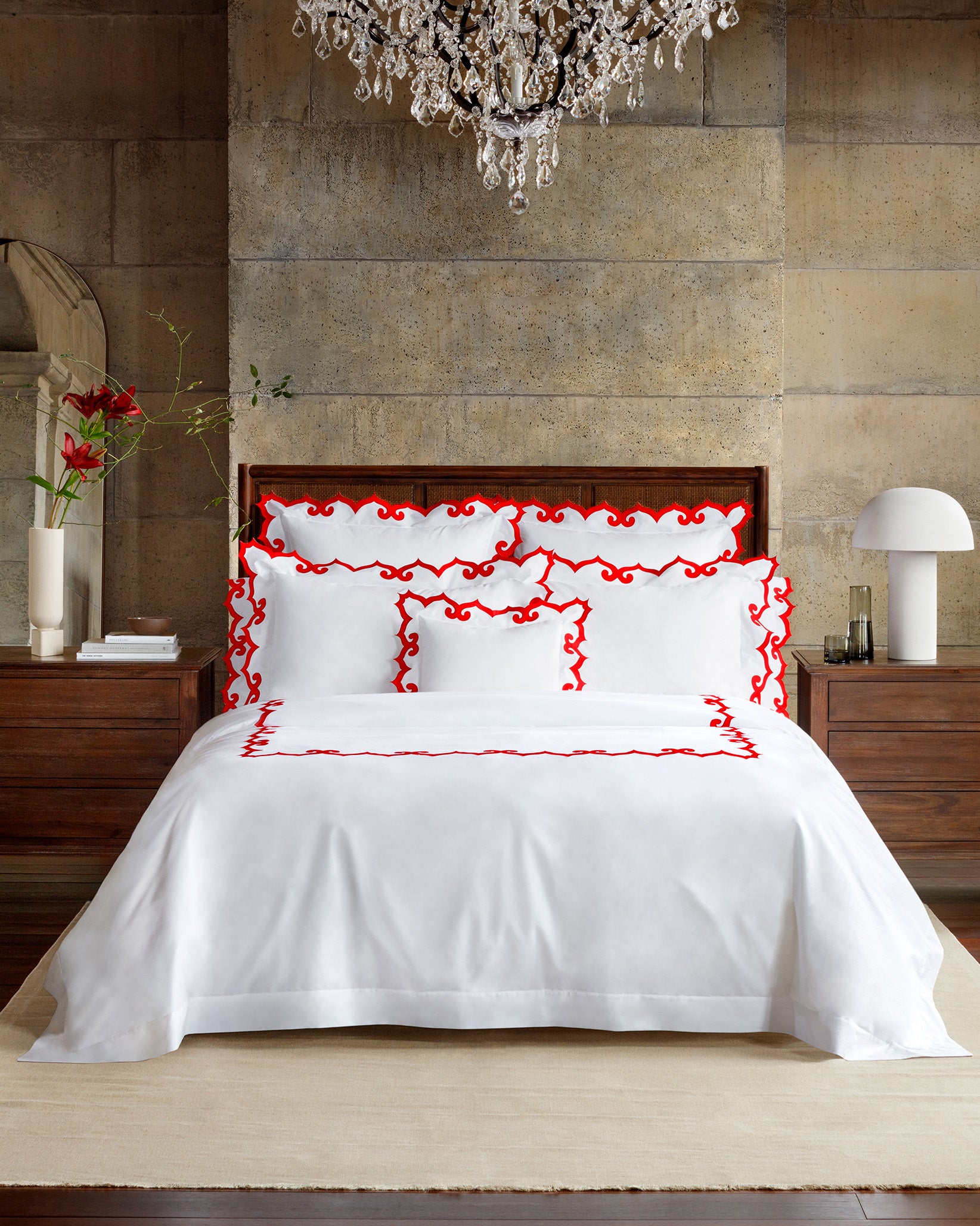 Marrakesh bed white/scarlet