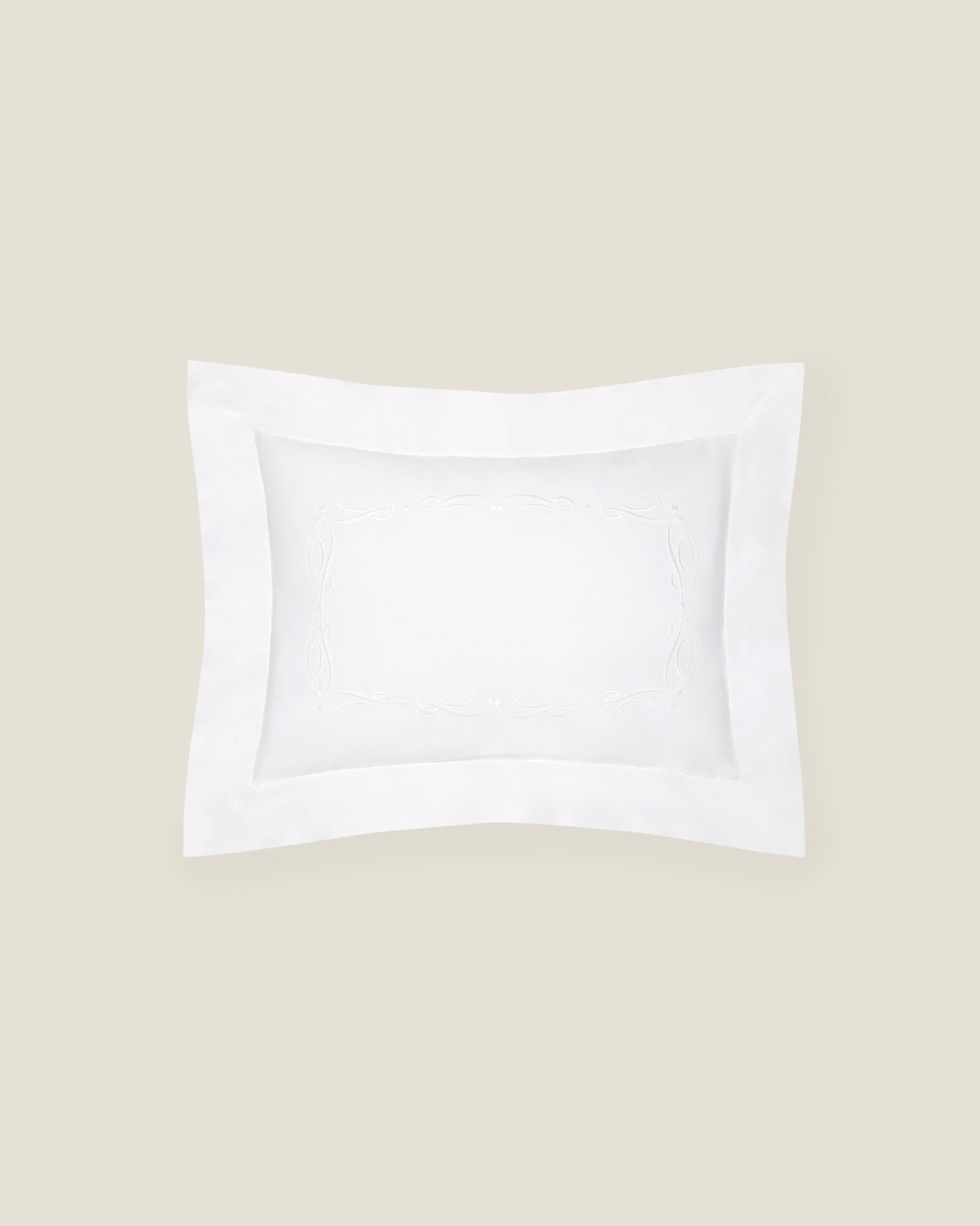 Icona boudoir sham in white/white