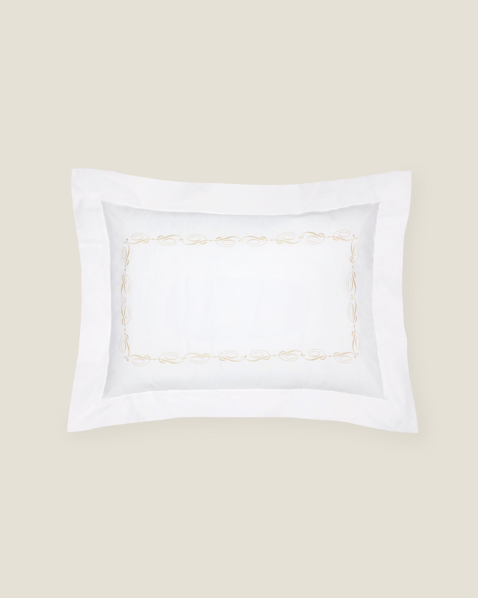 Icona standard sham in white/beige