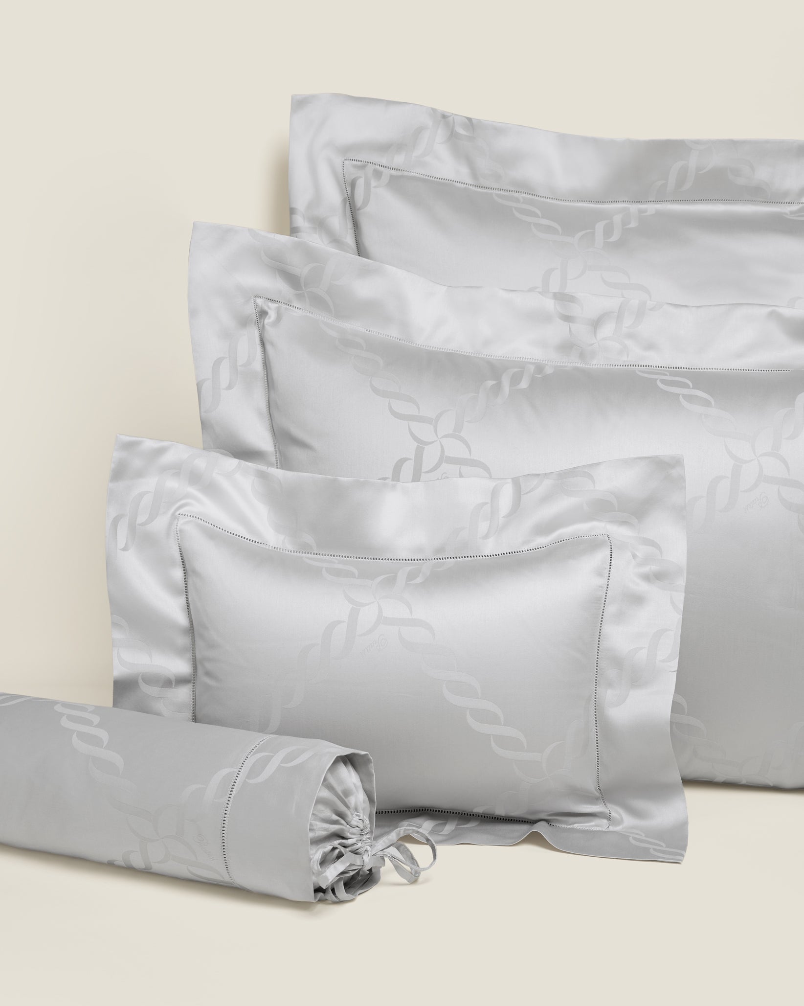 Ori Treccia sterling queen, standard, boudoir and neckroll sham