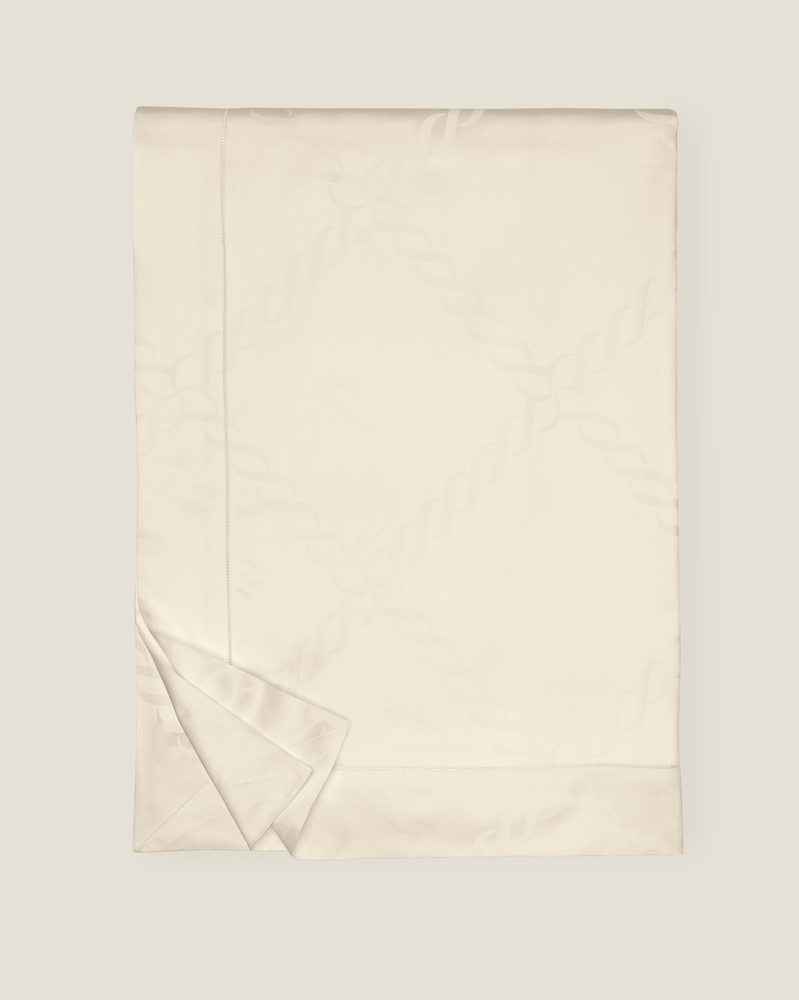 Ori Treccia beige duvet cover folded