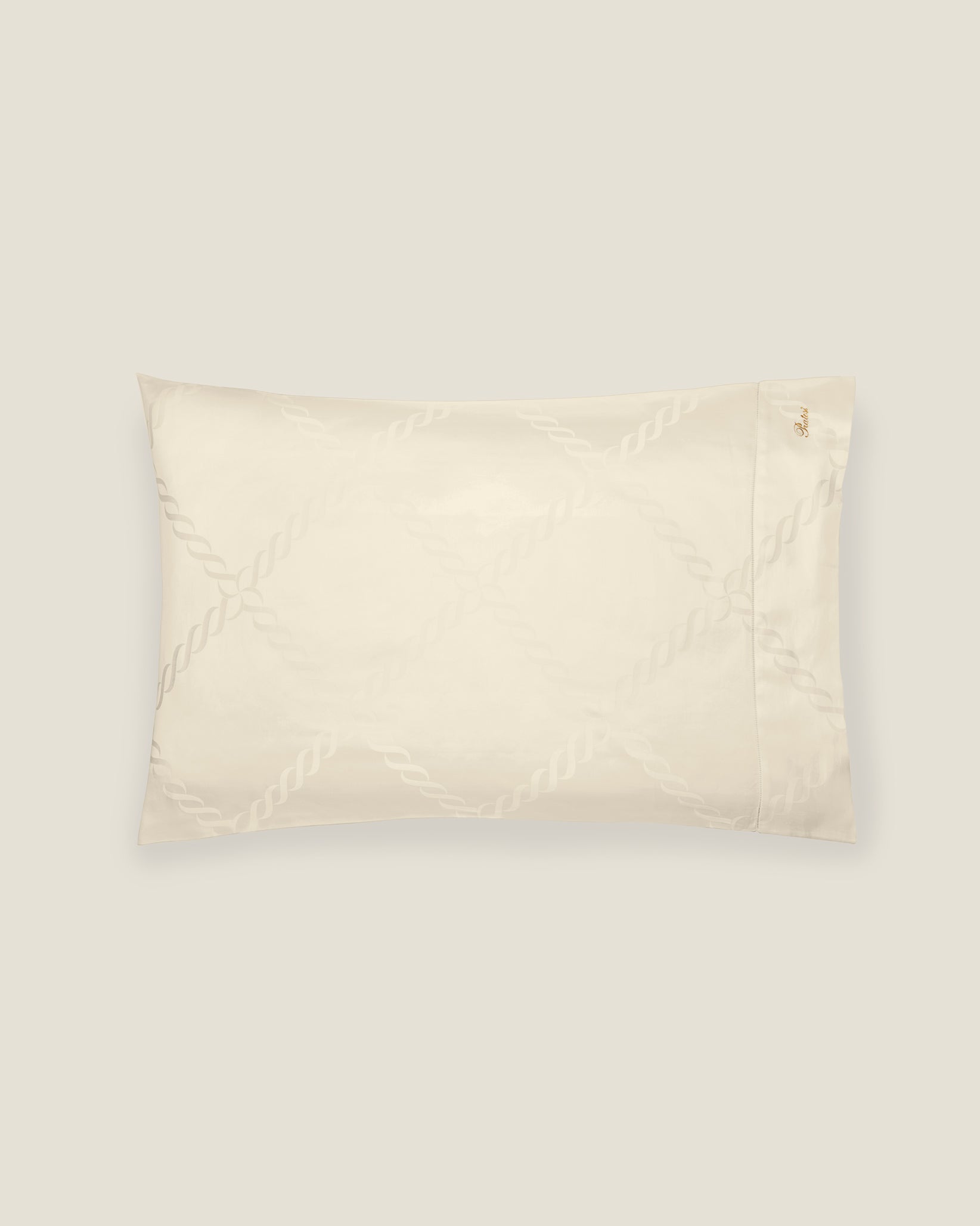 Beige Ori Treccia pillowcase