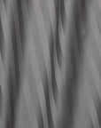 Raso Rigato fitted sheet in charcoal texture