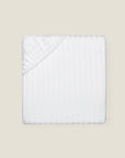 Raso Rigato fitted sheet in white