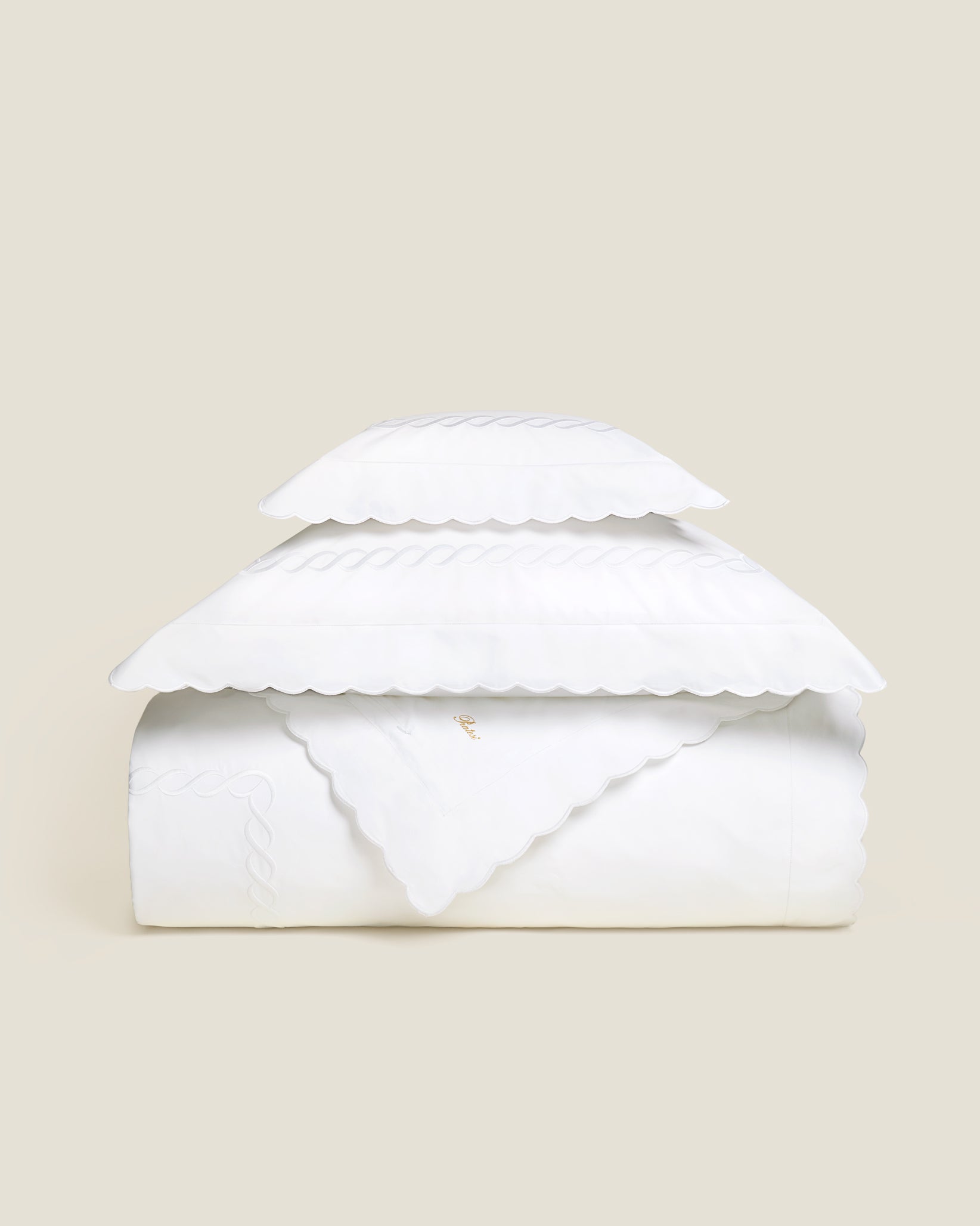 Treccia duvet cover stack white/white
