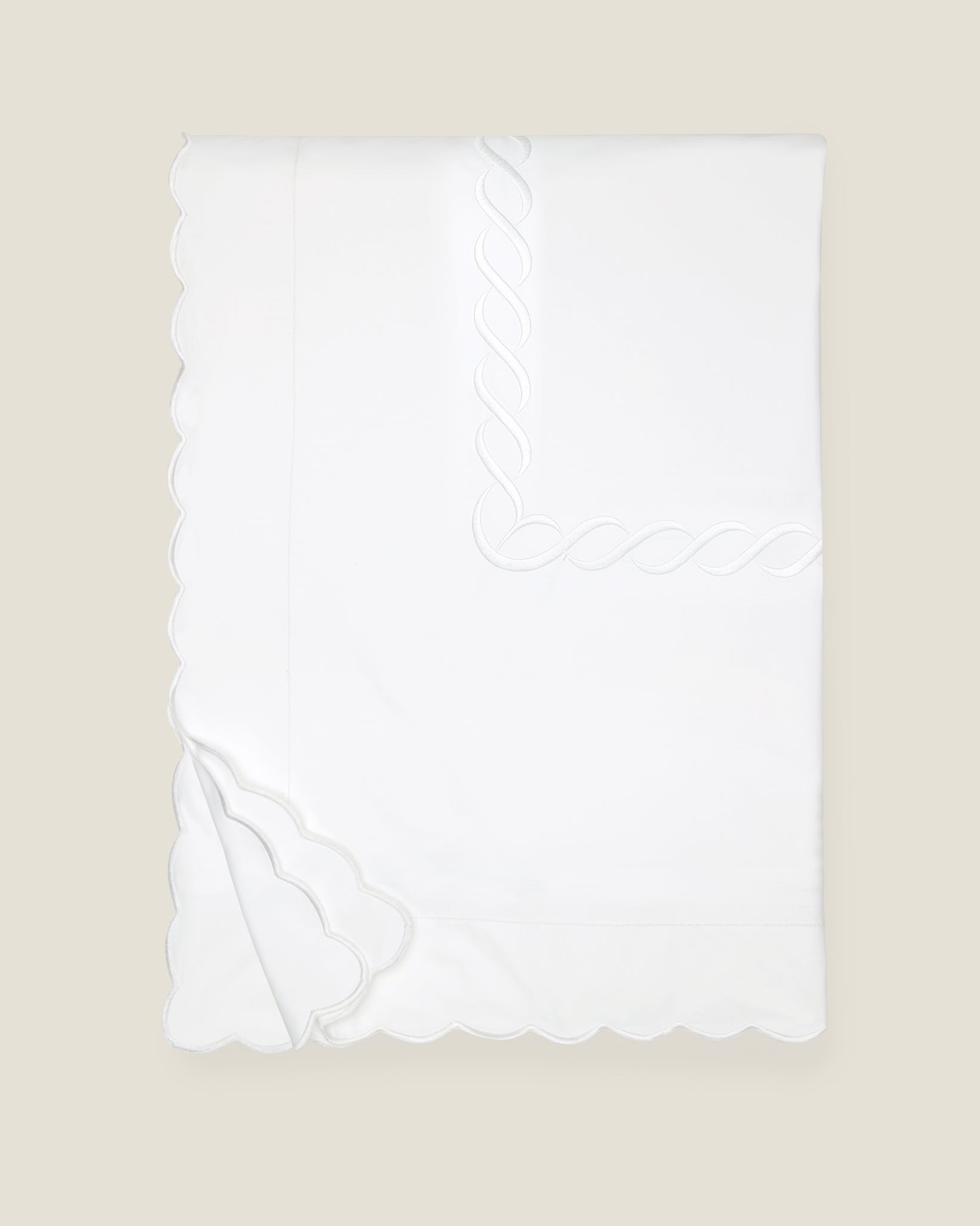 Treccia duvet cover white/white folded