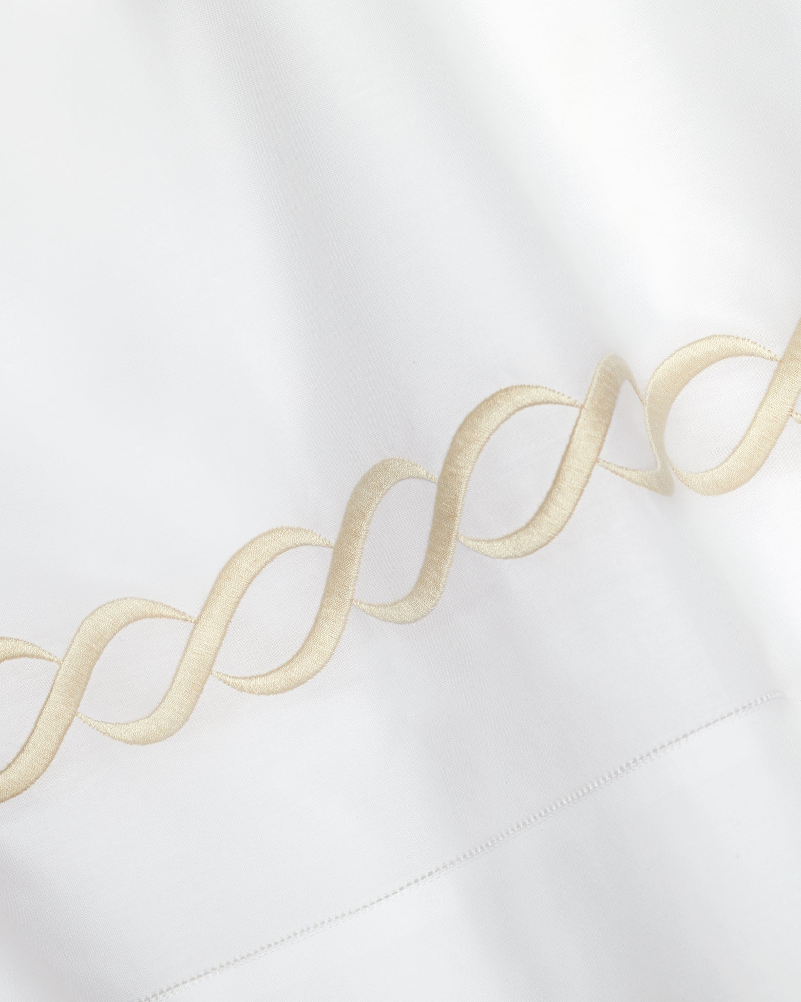 Treccia white/beige duvet cover texture