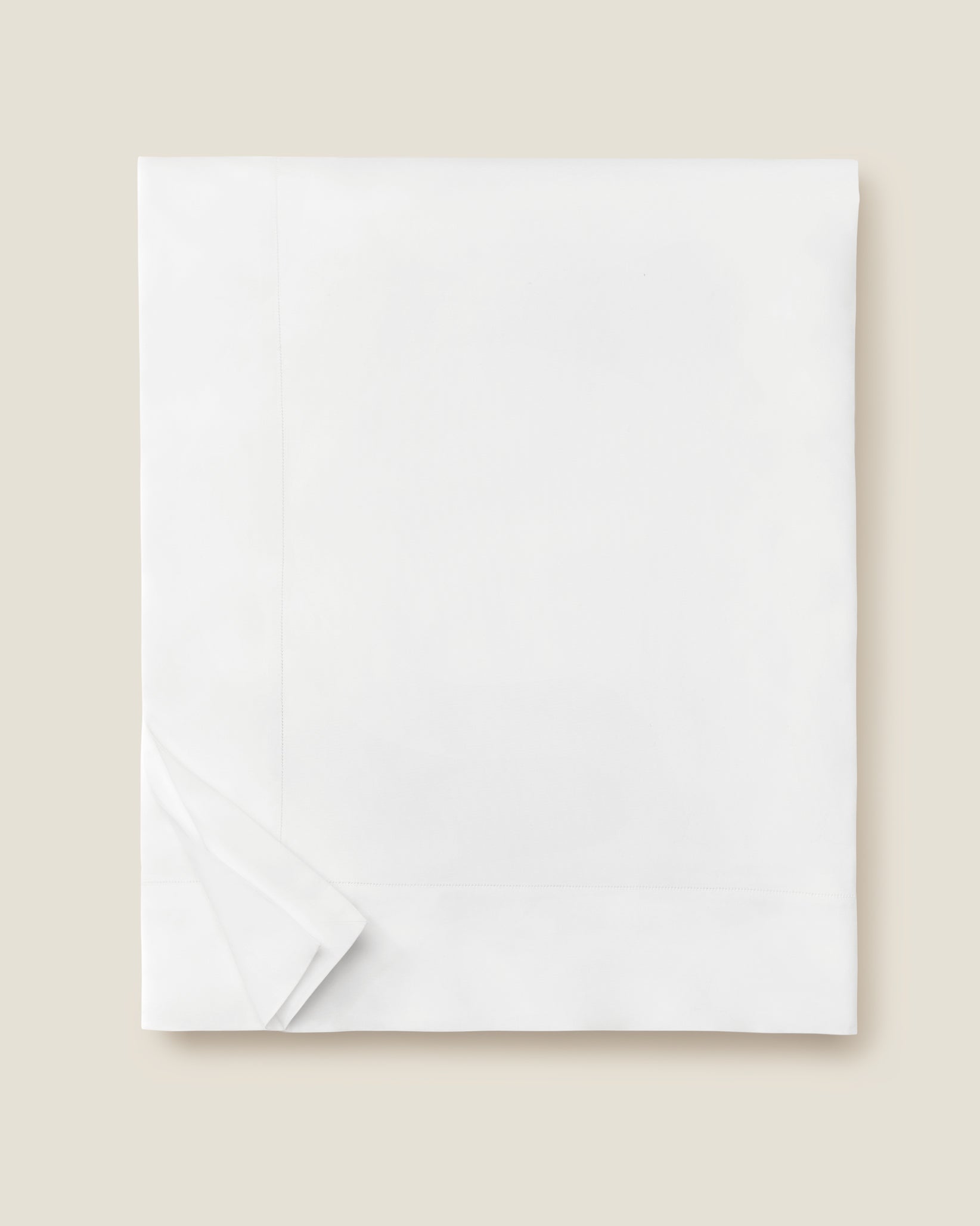 Angel Luxe Duvet Cover in white folded.
