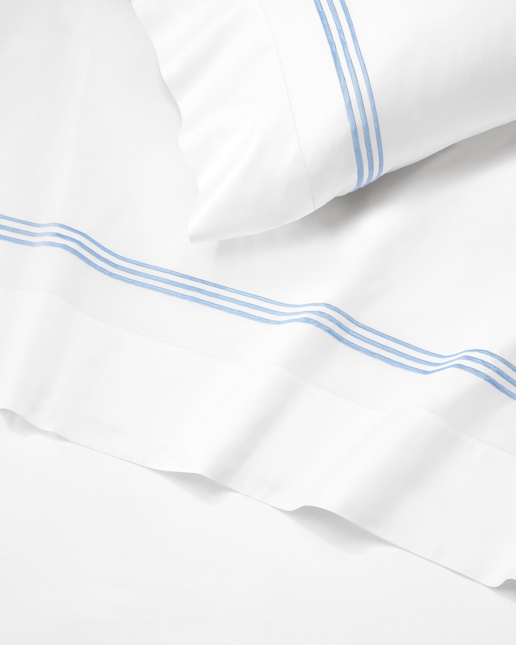 Tre Righe white/medium blue vignette
