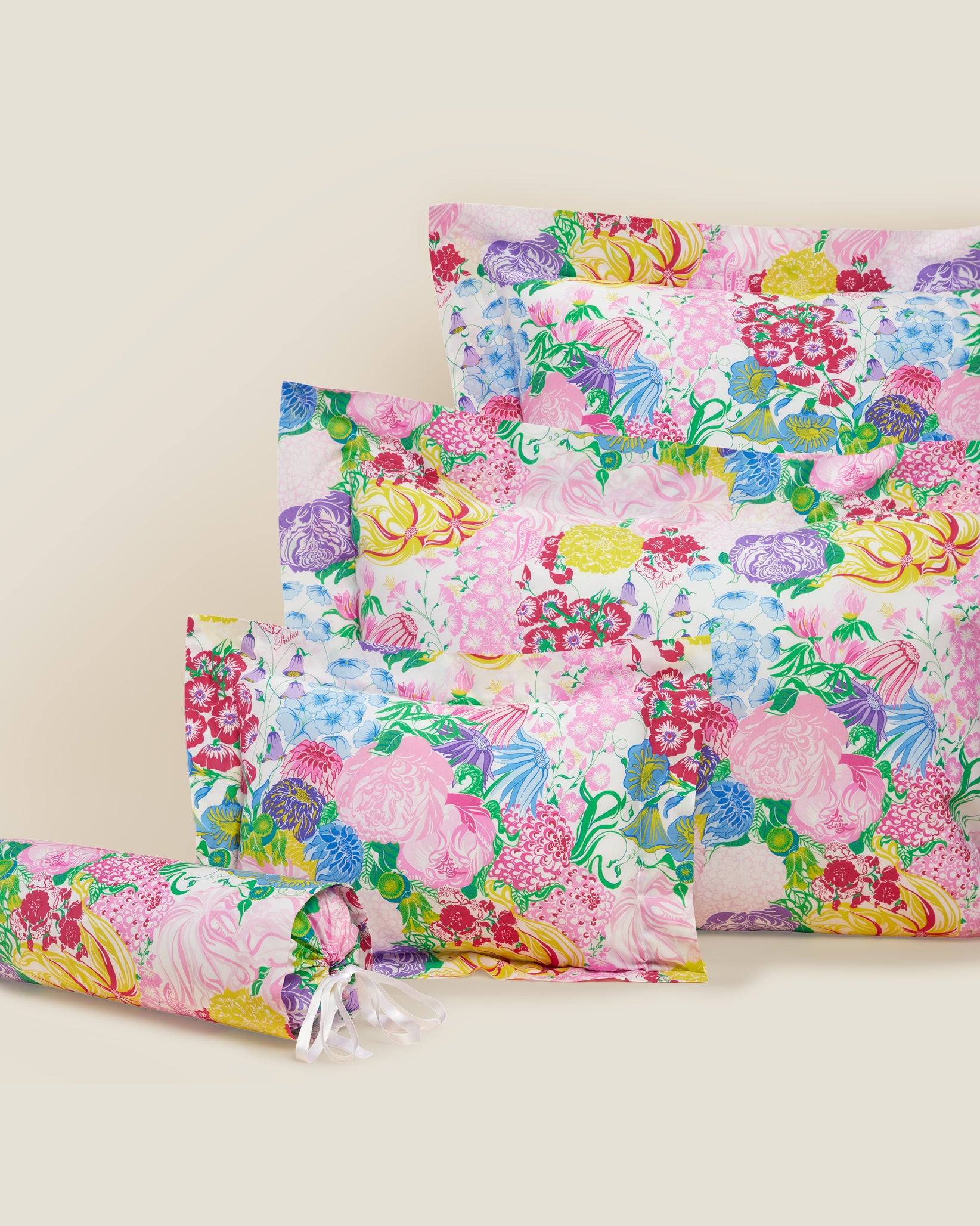 Millefiori queen, standard, boudoir and neckroll sham