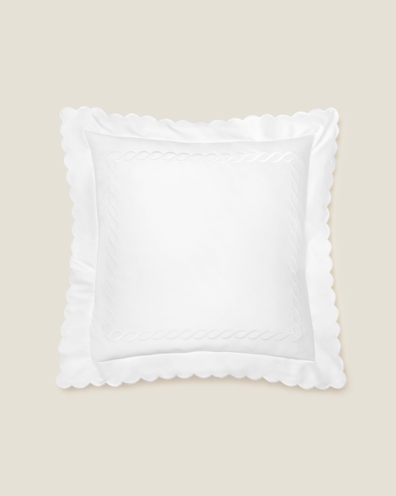 Treccia Splendore white/white euro sham
