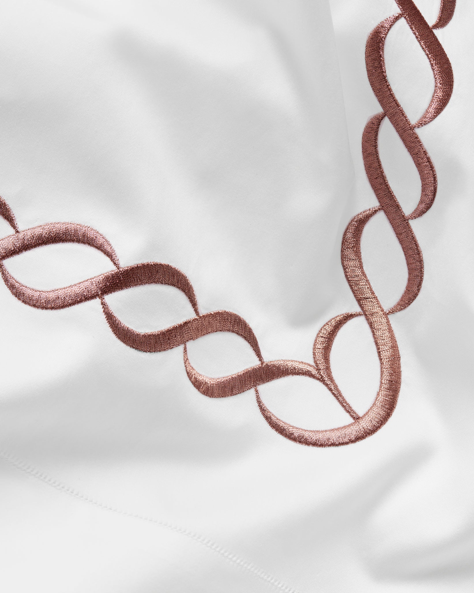 Treccia Splendore bedding white/rose gold texture