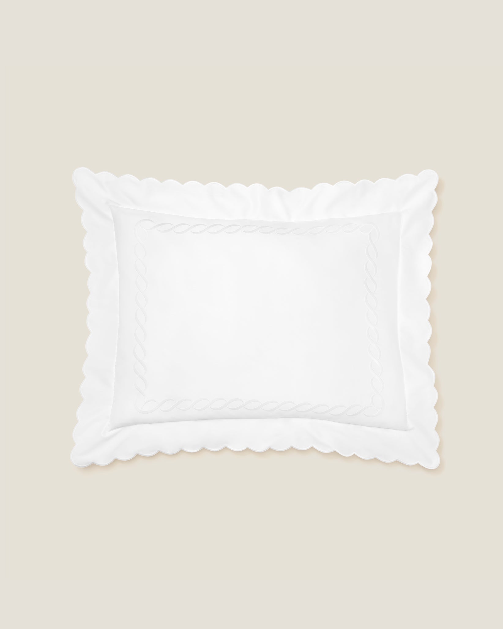 Treccia Splendore white/white standard sham