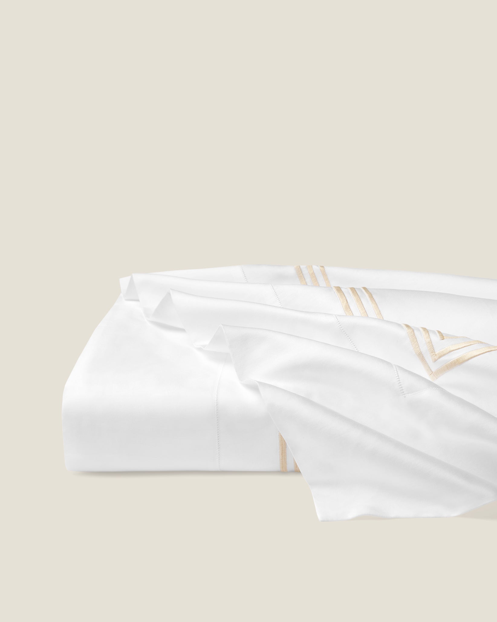 Tre Righe Splendore white/beige flat sheet