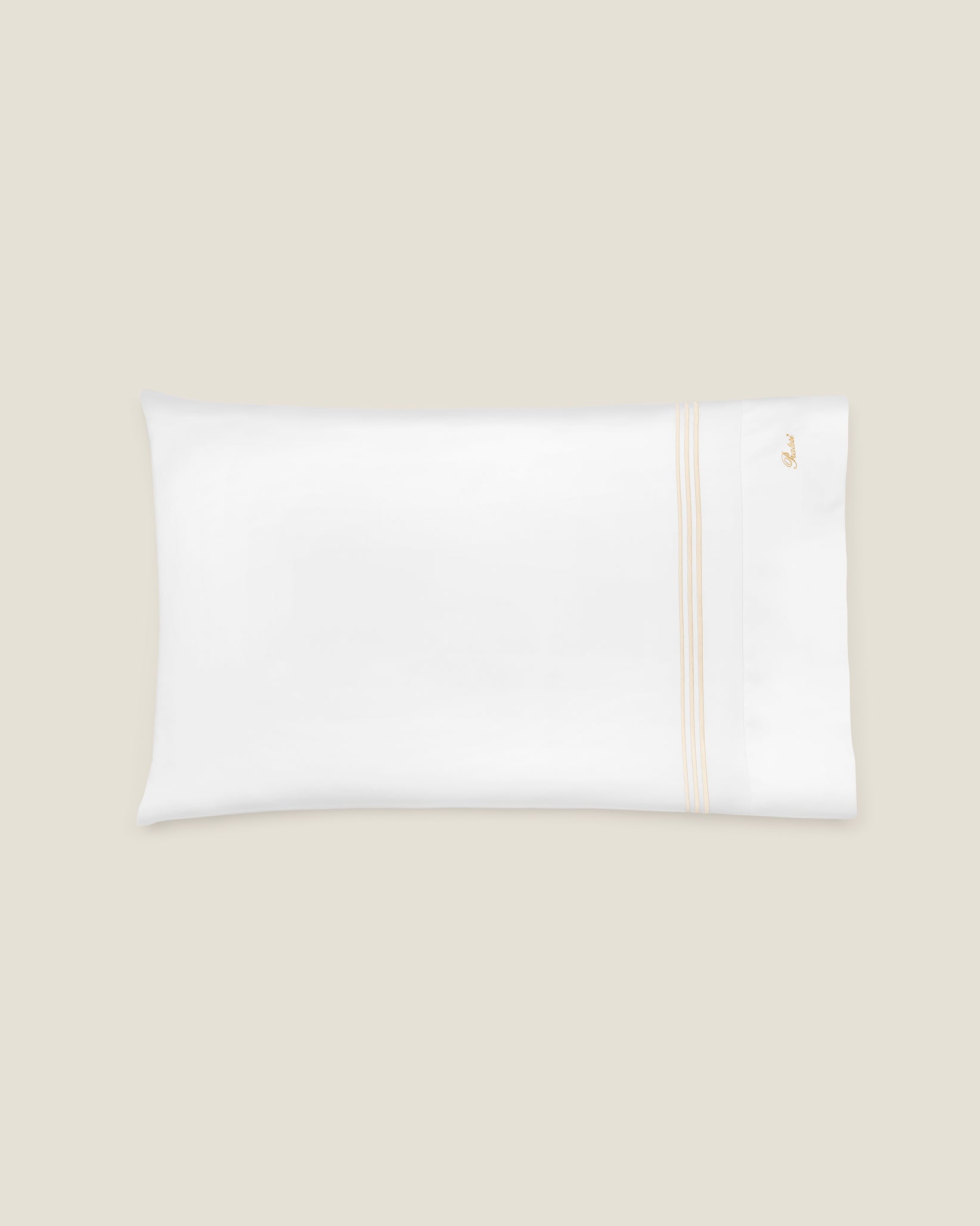 Tre Righe Splendore white/beige pillowcase