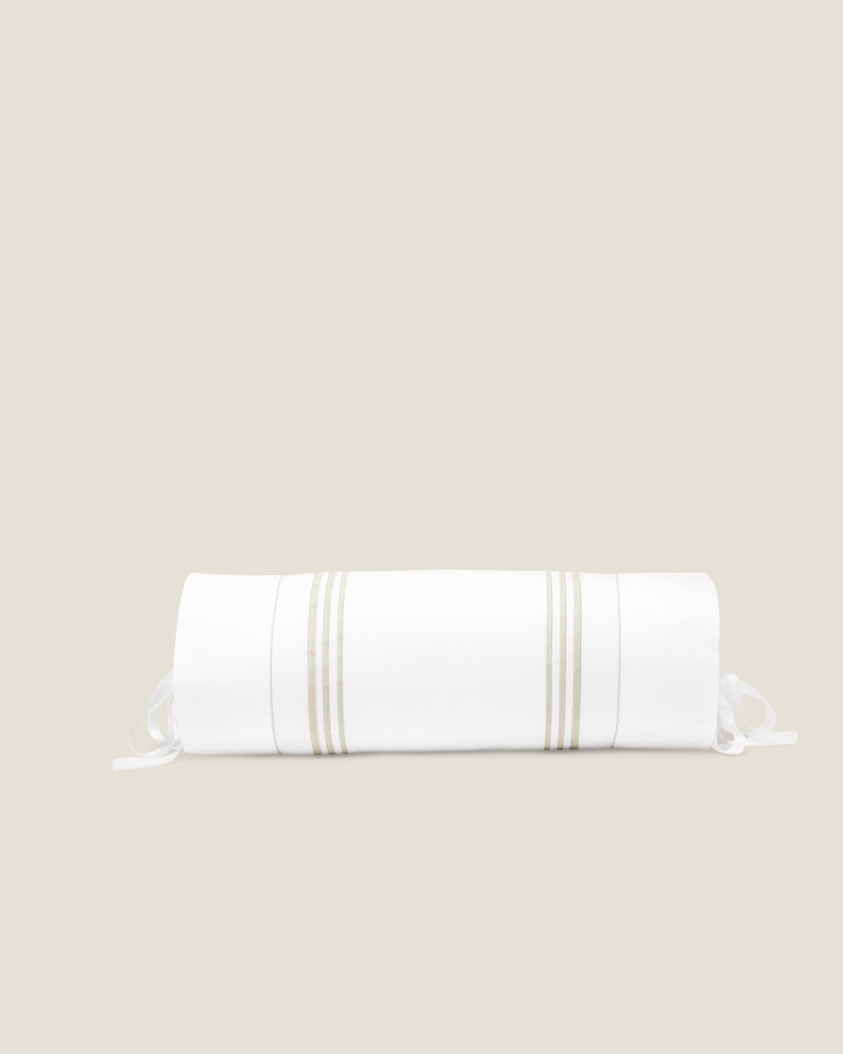 Tre Righe neckroll sham white/sage