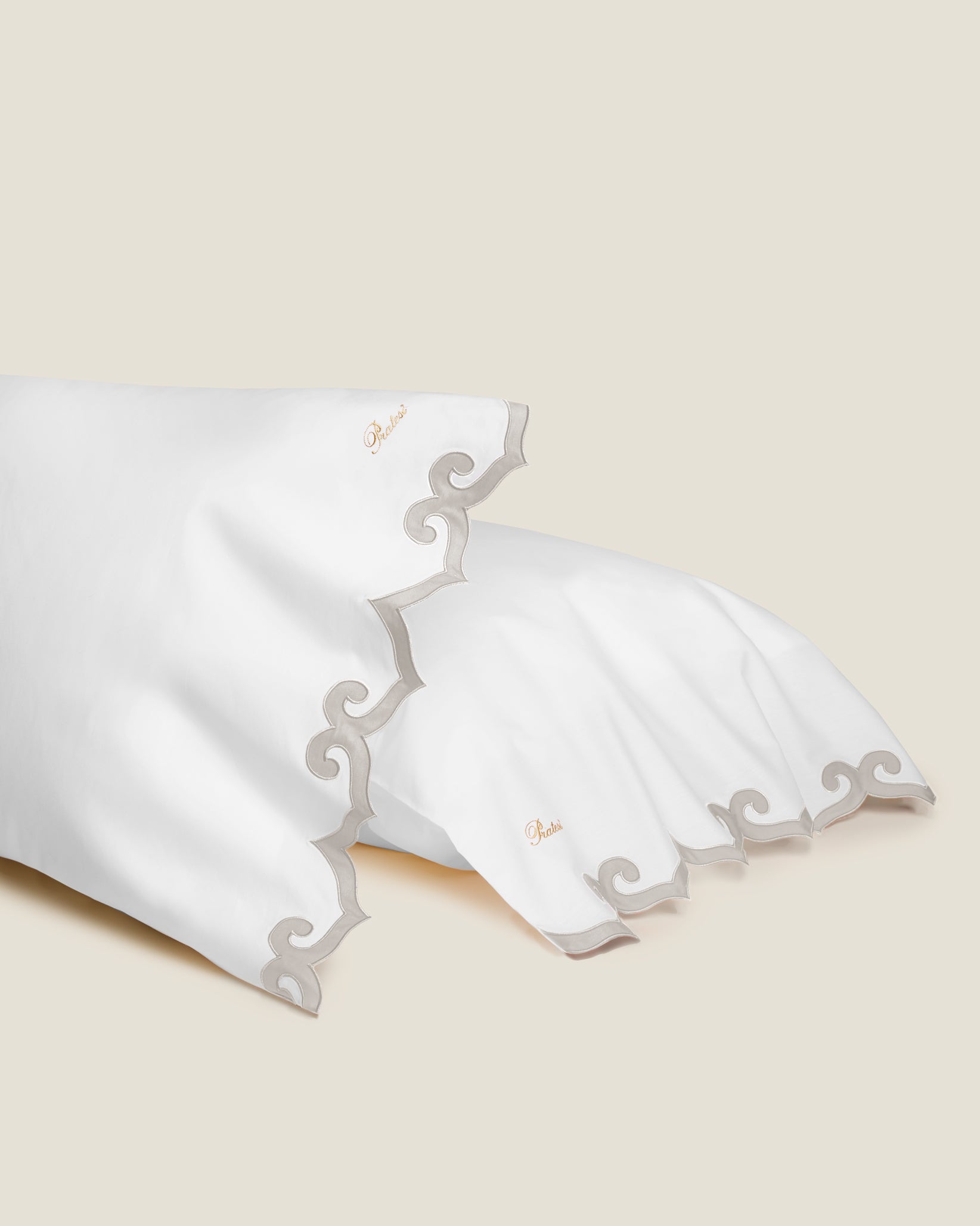 Marrakesh pillowcase pair white/sterling