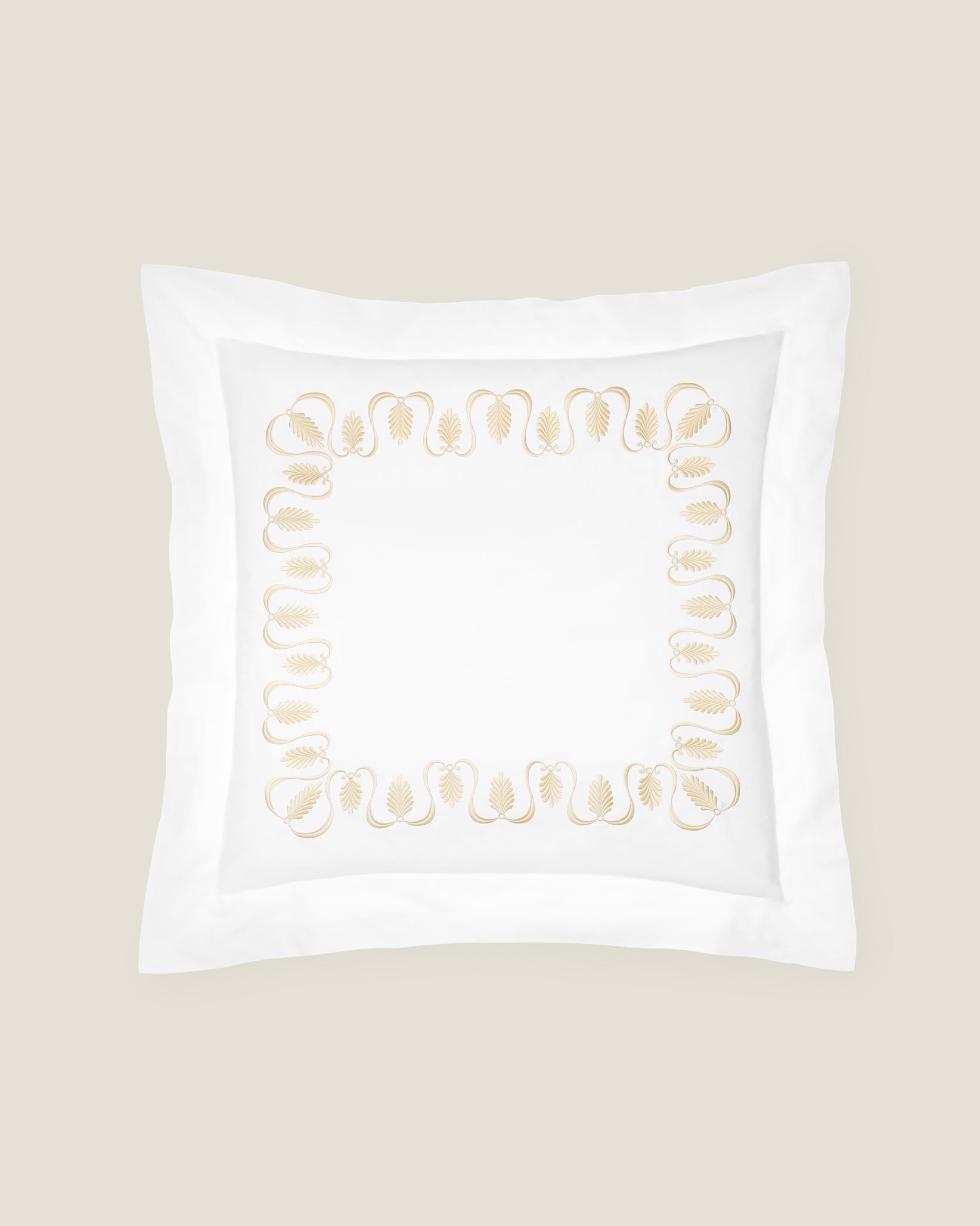 Paolina white/beige euro sham