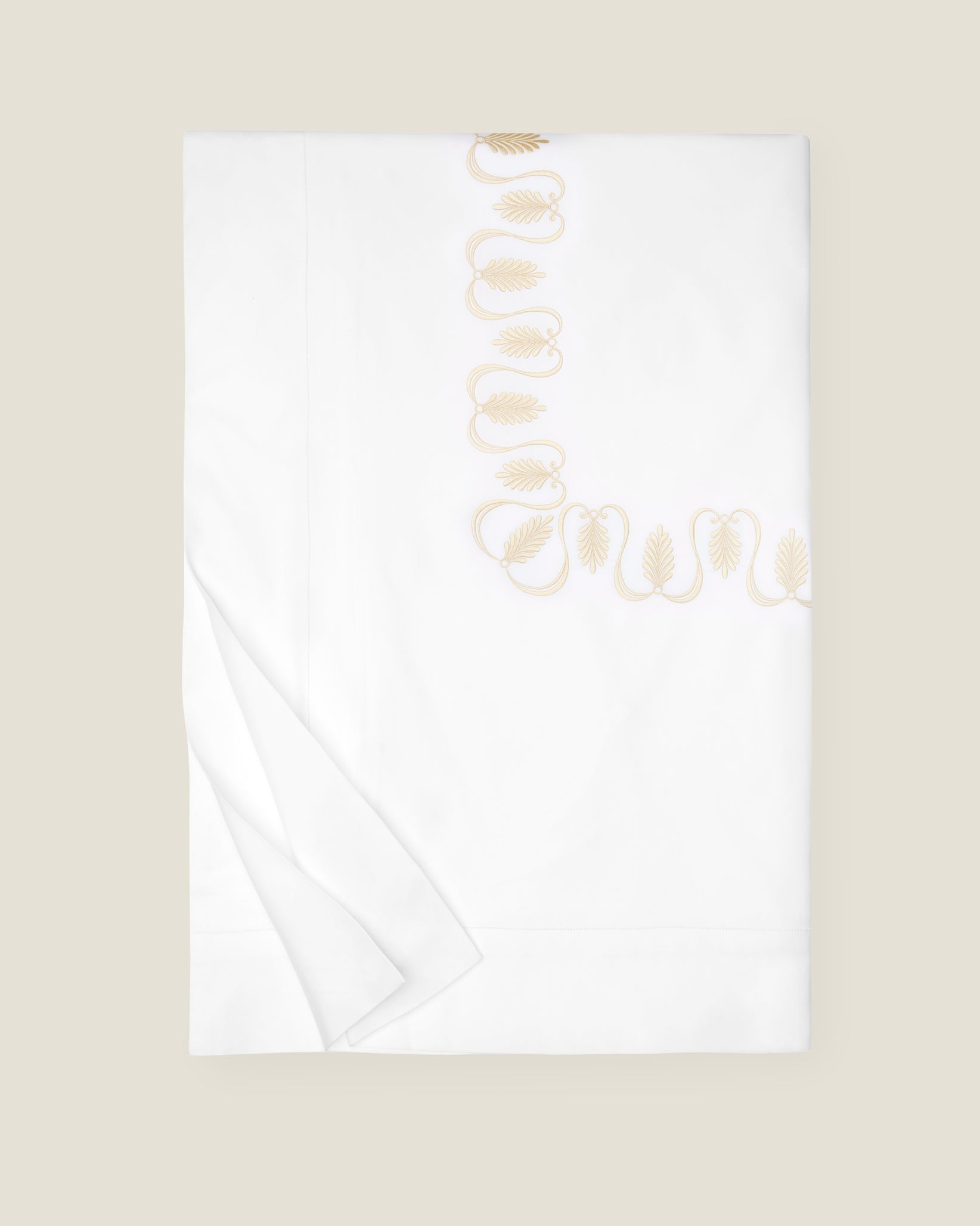 Paolina white/beige duvet cover folded