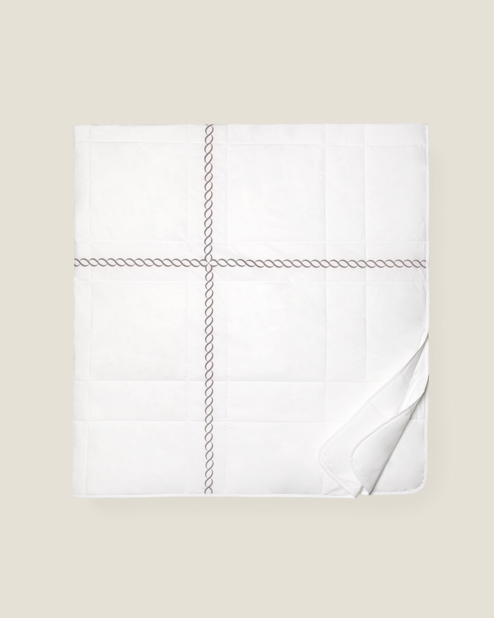 Treccia Quiltino white/sterling
